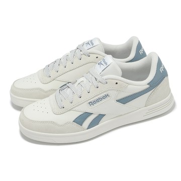 Reebok 休閒鞋 Court Advance 女鞋 米白 藍 低筒 麂皮 復古 100202586