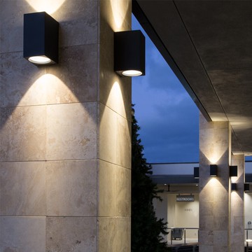 led戶外雙頭壁燈外墻上下射燈室外防水庭院洗墻燈陽臺裝飾墻壁燈