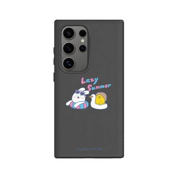 Galaxy S24 Ultra SolidSuit 黑 - 懶散兔與啾先生 Lazy Rabbit and Mr.Chu - lazy summer