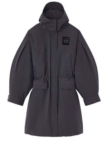 ganni parka with logo