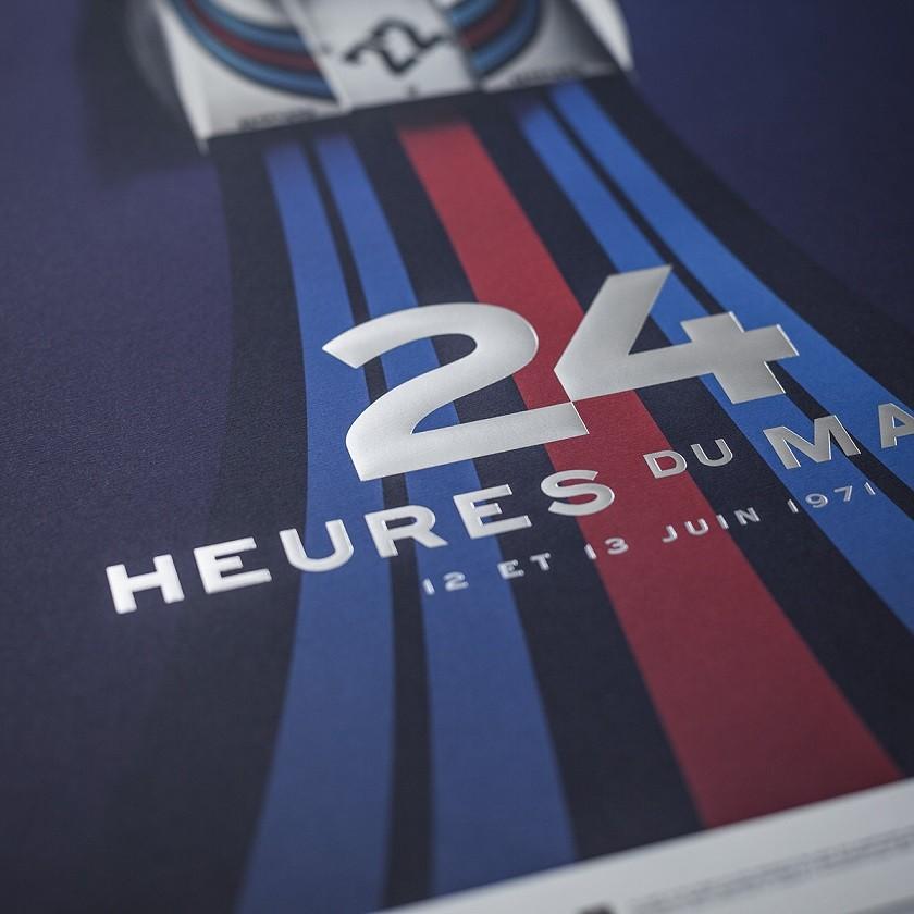 [50 x 70 cm] Porsche 917 Martini 24h Le Mans 1971 Unique  Limited Edition