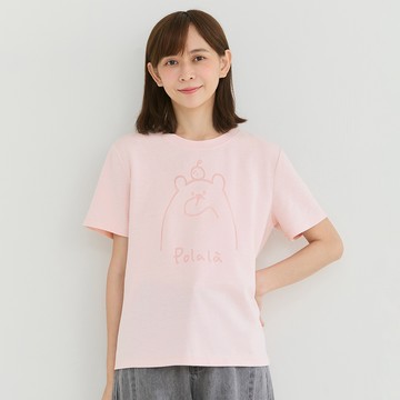 a la sha 跳色POLALA舒適短T