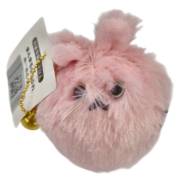 Mother garden 絨毛鑰匙圈 直徑約6cm  KH兔 粉色  1個