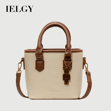 IELGY 時尚簡約百搭單肩斜背包 質感手提水桶包