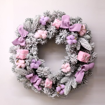 圣誕節禮品 櫥窗商場裝飾品道具PE仿真假雪30CM 40cm 50厘米花環