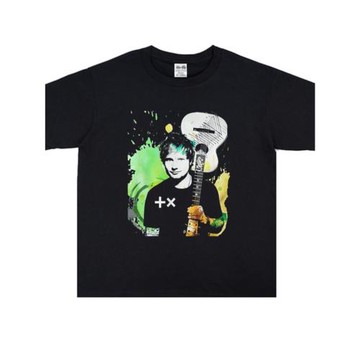 歌手愛德華艾德希蘭Ed Sheeran黃老板印花純棉寬松T恤男女潮短袖