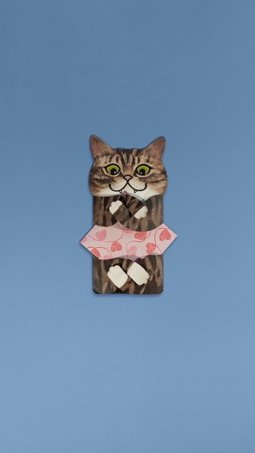 Meowmentos PawMark 心意咭 - Mackerel Tabby Cat (粉紅色) #4