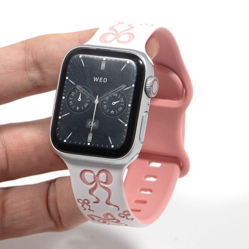 可愛的矽膠錶帶兼容 Apple Watch Ultra 49mm 41 42 44 45 46 系列 11 10 9 8