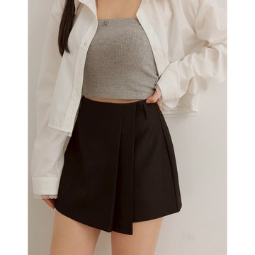 AIR SPACE LADY 簡約一片式百褶褲裙(黑/白) 女裝 現貨