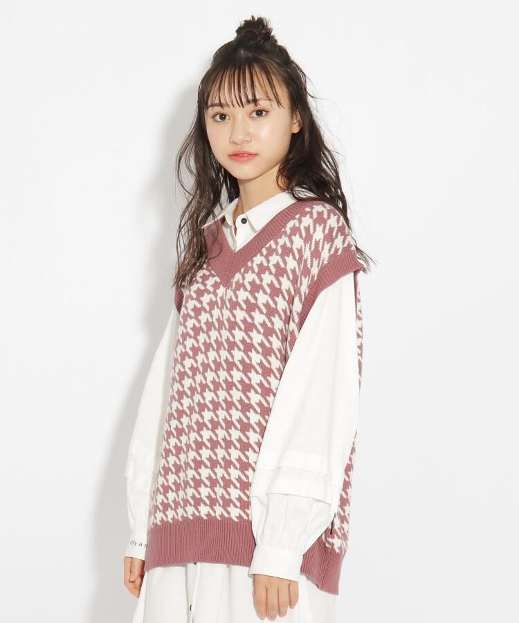 PINK-latte(ピンク ラテ) 【リピ♪人気商品再入荷♪/WEB限定カラー/洗える】柄ニットベスト 通販 LINEポイント最大1.0%GET |  LINEショッピング