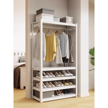 免運 貨架衣櫃落地式出租房簡易DIY衣架家用臥室房間多層衣架收納架子金屬衣櫃 房間收納櫃 衣櫥掛衣架展示架家用衣