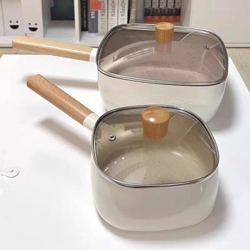 方形小炒鍋平底鍋家用不粘鍋方型不沾煎炒兩用加深煎鍋大奶鍋炒菜