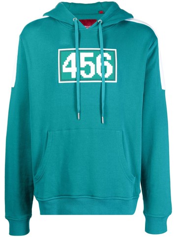 Mostly Heard Rarely Seen 8-Bit - embossed-motif long-sleeve hoodie - men - Cotton - M - Green