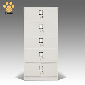 免運 鋼制通體五節櫃 辦公鐵皮文件櫃 資料檔案櫃 儲物憑證櫃W11/25