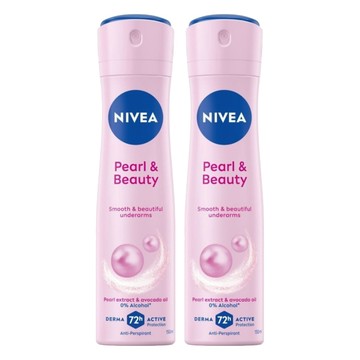 NIVEA 妮維雅 台灣公司貨 止汗爽身噴霧 珍珠煥采  2瓶  150ml