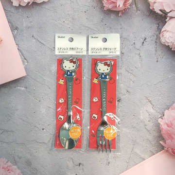 日本直送 三麗鷗 Hello Kitty 不銹鋼 餐具 叉子 湯匙  日本限定