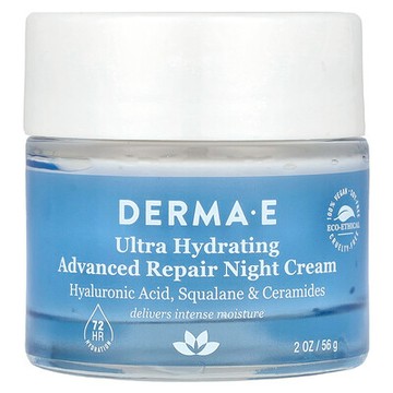 DERMA E, 超保溼高階修護晚霜，2 盎司（56 克）