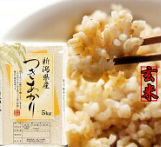 新潟県産　新米 つきあかり 玄米 5kg 令和５年産 玄米 米 5kg プレゼント入り 高級米 おいしいお米 美味しいお米 産地直送 農家の米 コシヒカリの郷小出農場