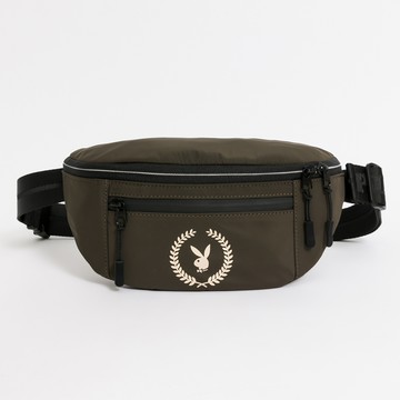 ✨俐落男包 買就送抽拉式卡片夾│PLAYBOY-單肩背包 Spirt系列 - 綠色(131-1401-40-5)