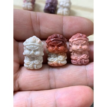 阿拉善彩玉瑪瑙黃財神 黃財神雕刻