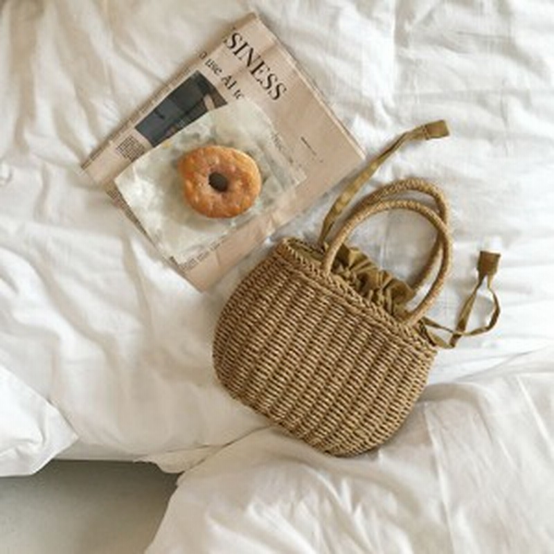 かごバッグ ハンドバッグ ナチュラル コンパクト 手作り かごバッグ 高見え 巾着付き 通販 Lineポイント最大1 0 Get Lineショッピング