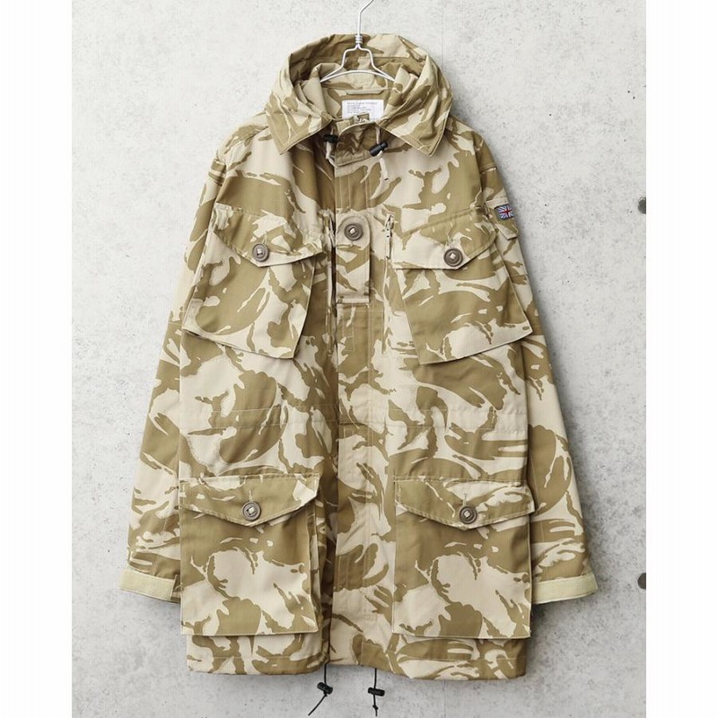 実物 USED イギリス軍 WINDPROOF コンバット スモック デザートDPMカモ