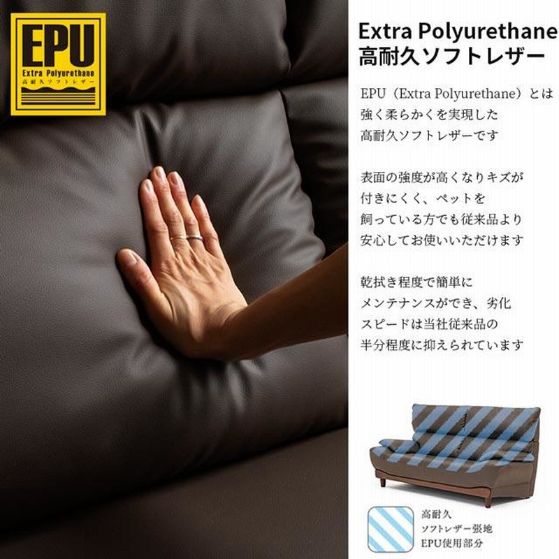 東京インテリアソファ ビリー EPU高耐久ソフトレザー三人掛け定価79,800円 東京インテリアソファ ビリー EPU高耐久ソフトレザー三人掛け