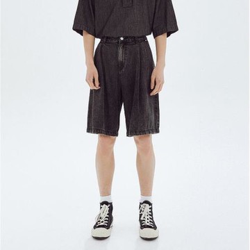 特價瑕疵款夏季美家牛仔短褲男士寬松顯瘦直筒中褲五分255360