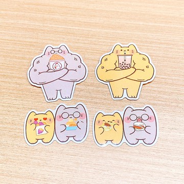 Benfy 貼紙-吃胖胖系列 (一組共4張)