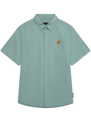 SPORT b. by agnès b. - Dino-embroidered cotton shirt - men - Cotton - 38 - Green