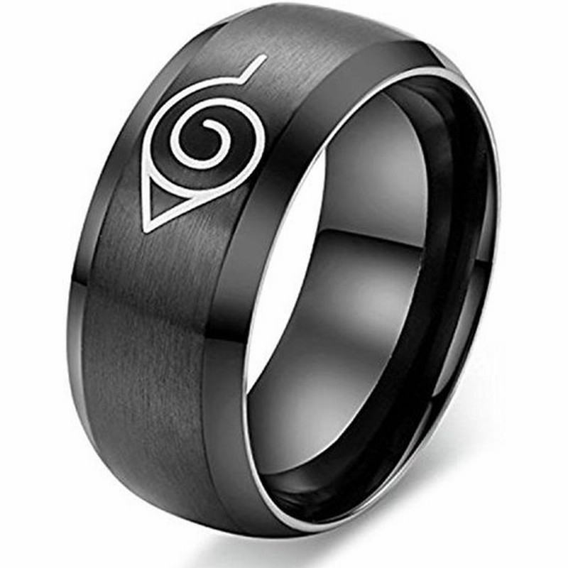 Rockyu ブランド 人気 メンズ 指輪 チタン ナルト 忍者 ジュエリー ブラック リング 14号 Black 13 通販 Lineポイント最大get Lineショッピング