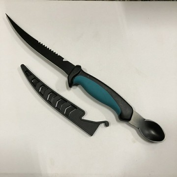 ［沐沐屋］開魚刀 不鏽鋼 背附魚鱗刀 放血刀 露營 野外刀.