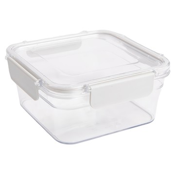 HOLA 和樂家居 密封防漏可微波Tritan保鮮盒 方形 16.8 x 16.8 x 7.6cm 210g 1.1L  單件  1個