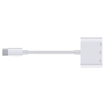 biaze 畢亞茲 Type-C 蘋果15耳機轉接頭 3.5mm PD快充三合一  白色  1個