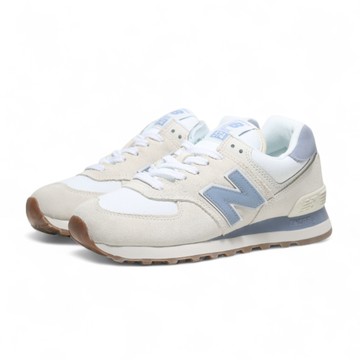 NEW BALANCE 休閒鞋 NB 574 米藍紫 麂皮 復古 女 U574SHB