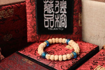 西藏熱振柏香子8-9mm手珠 佛珠念珠 串珠設計 藍琉璃 菩提子手鍊