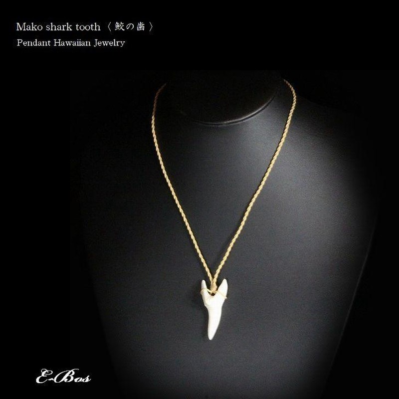 ハワイアンジュエリー ネックレス 鮫の歯 ペンダント Mako shark tooth