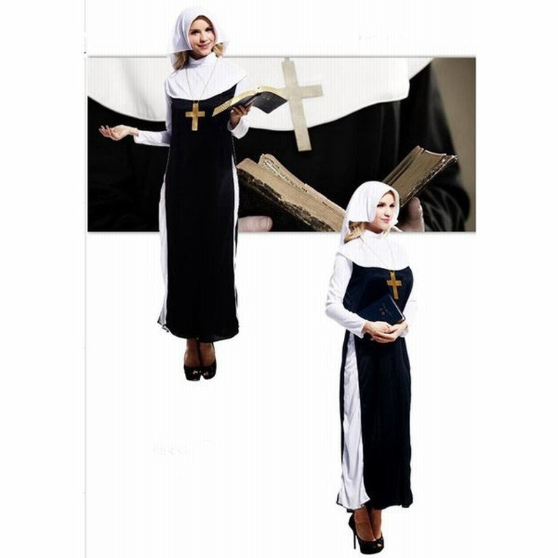 大人用 女性用 ハロウィン衣装 神聖なるシスター 修道女 巫女 教会 ハロウィン 衣装 仮装 コスプレ衣装 レディース イベント ハロウィーン ガールズ 通販 Lineポイント最大get Lineショッピング