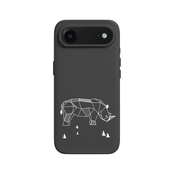 iPhone Air SolidX 黑 - Animal Silhouette / 動物剪影 - 幾何-動物系列/犀牛