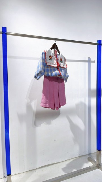 花領格仔上衣