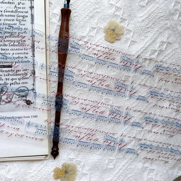 譜 (文藝色調) 復古手寫英文字素 PET 和紙膠帶 11米卷 台灣製