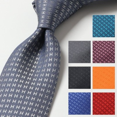 エルメス ネクタイ ファソネH H柄 グレー HERMES - rehda.com