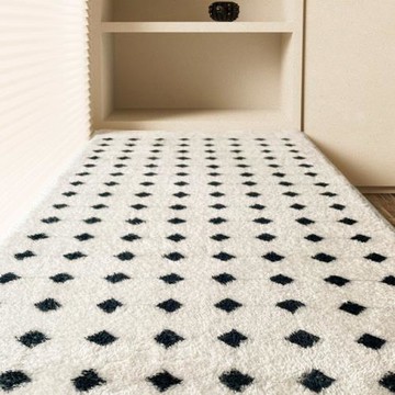 日式簡約榻榻米仿羊絨飄窗墊書房陽臺吸水防滑毯侘寂風臥室床邊毯