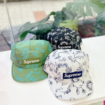 SUPREME 25SS WEEK 3 FLORAL JACQUARD CAMP CAP 刺繡花紋 五分割帽 可調節