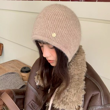 針織毛線帽 秋冬百搭保暖顯臉小護耳帽714932