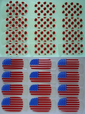 【震撼精品百貨】  指甲貼紙 蘋果/英國國旗 (共兩款) 震撼日式精品百貨