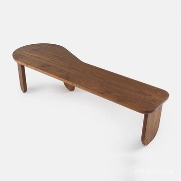 免運⭐全實木闆凳⭐設計師意式休閒純實木造型長闆凳子矮角幾長椅邊幾邊桌子三腳茶幾 客廳原木闆凳 床尾換鞋凳 餐桌長凳子