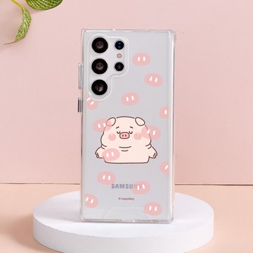 胖才可愛滿滿豬鼻子防摔透明SAMSUNG手機殼