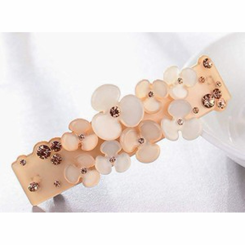 シンプル 花柄 べっ甲風 バレッタ レディース ジュエリー ヘアクリップ ヘアアクセサリー 髪留め ヘアアレンジ ベージュ H21 4 通販 Lineポイント最大1 0 Get Lineショッピング