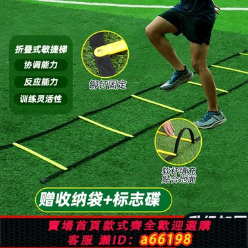 【台灣公司 可開發票】敏捷梯固定式繩梯軟梯跳格梯靈敏梯速度梯步伐訓練藍足球訓練器材